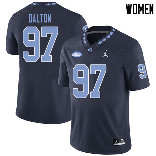 Jordan Brand Women #97 Jalen Dalton North Carolina Tar Heels College Football Jerseys Sale-Navy